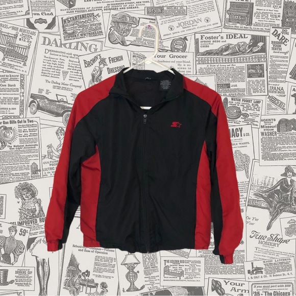 Starter Boys Windbreaker, Boys Size 8, Red, Black - Picture 1 of 7